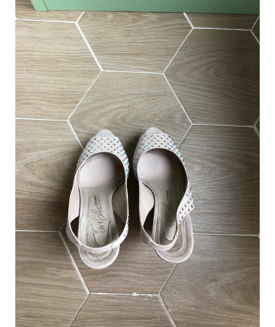 LE SILLA Бежевые замшевые свадебные туфли на высоком каблуке, фото 3