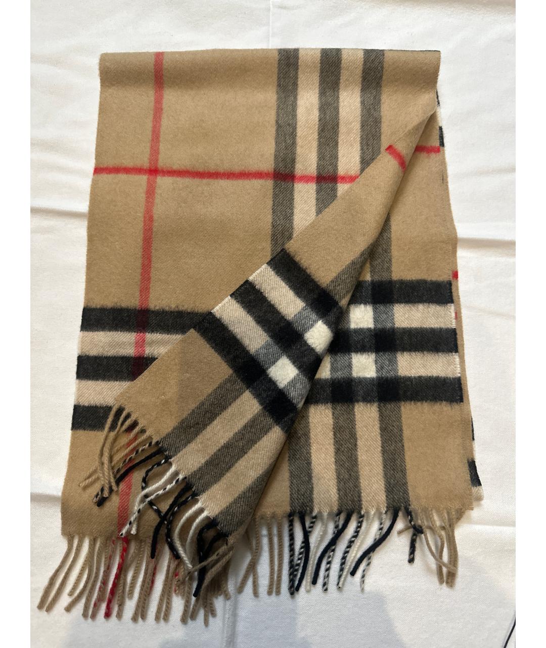 BURBERRY Бежевый кашемировый шарф, фото 2