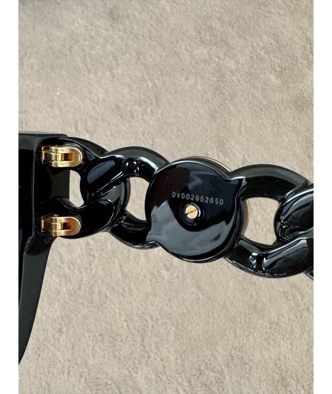 VERSACE Черные пластиковые солнцезащитные очки, фото 5