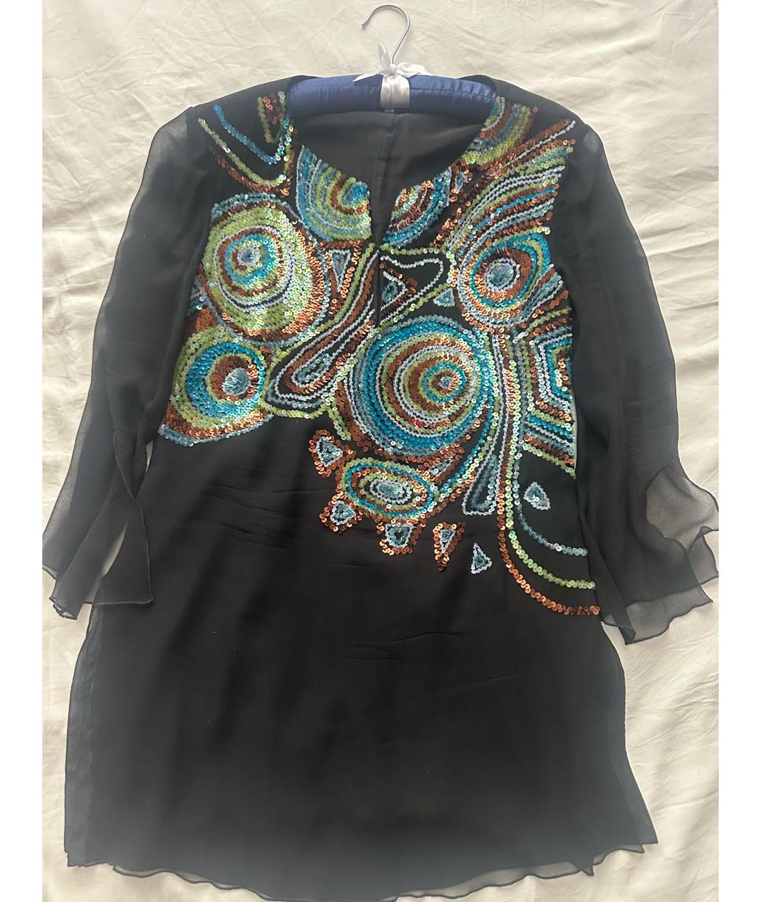 KENZO Черная шифоновая блузы, фото 4