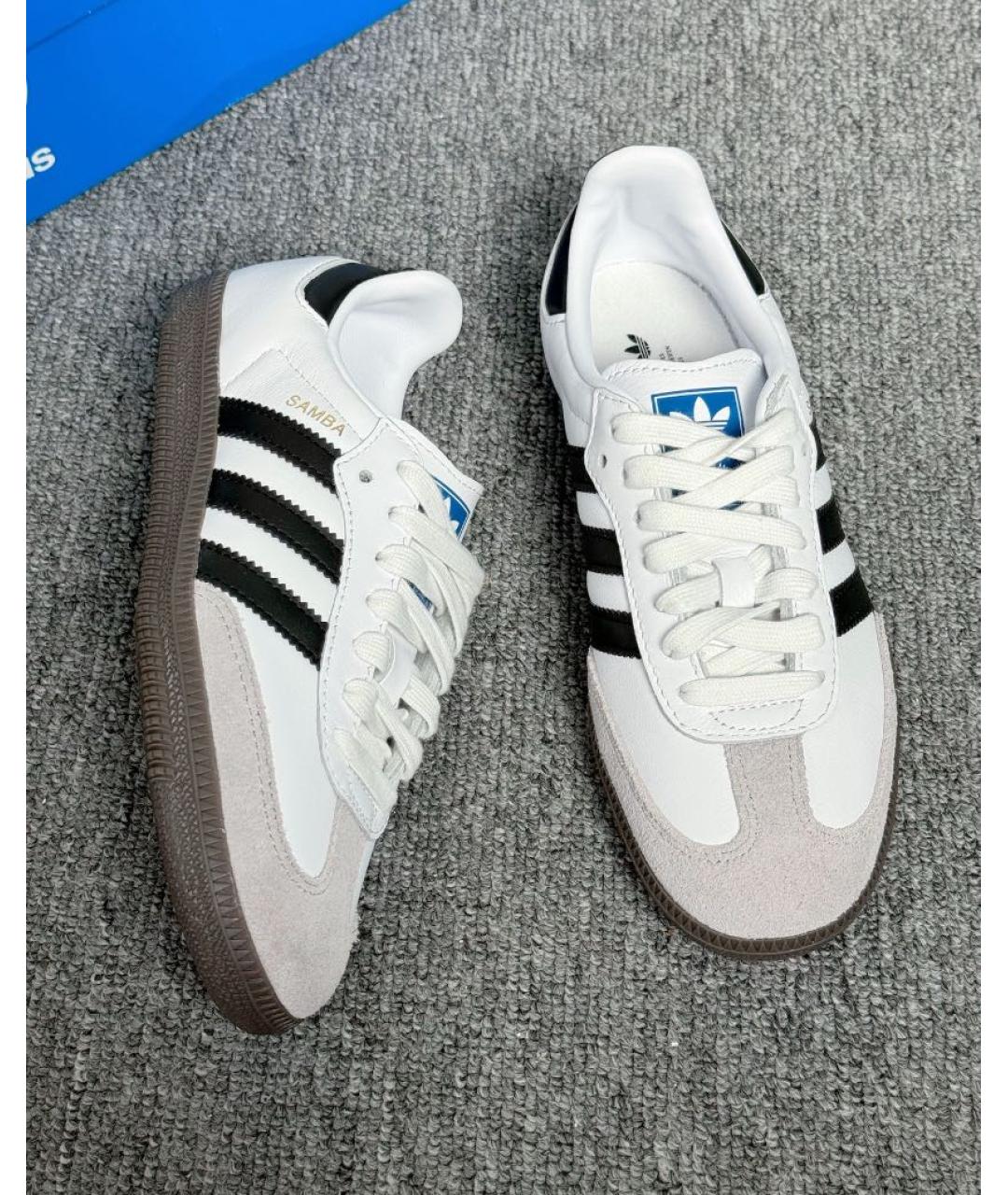 ADIDAS Белые кожаные низкие кроссовки / кеды, фото 7