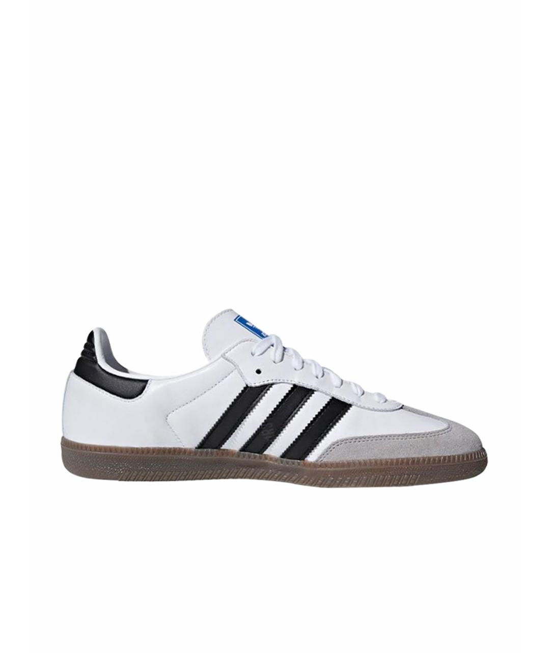 ADIDAS Белые кожаные низкие кроссовки / кеды, фото 1