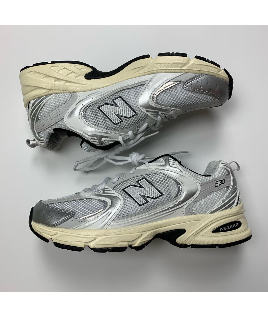 NEW BALANCE Бежевые синтетические низкие кроссовки / кеды, фото 9