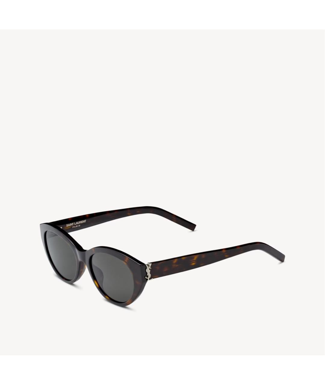 SAINT LAURENT Коричневые солнцезащитные очки, фото 1