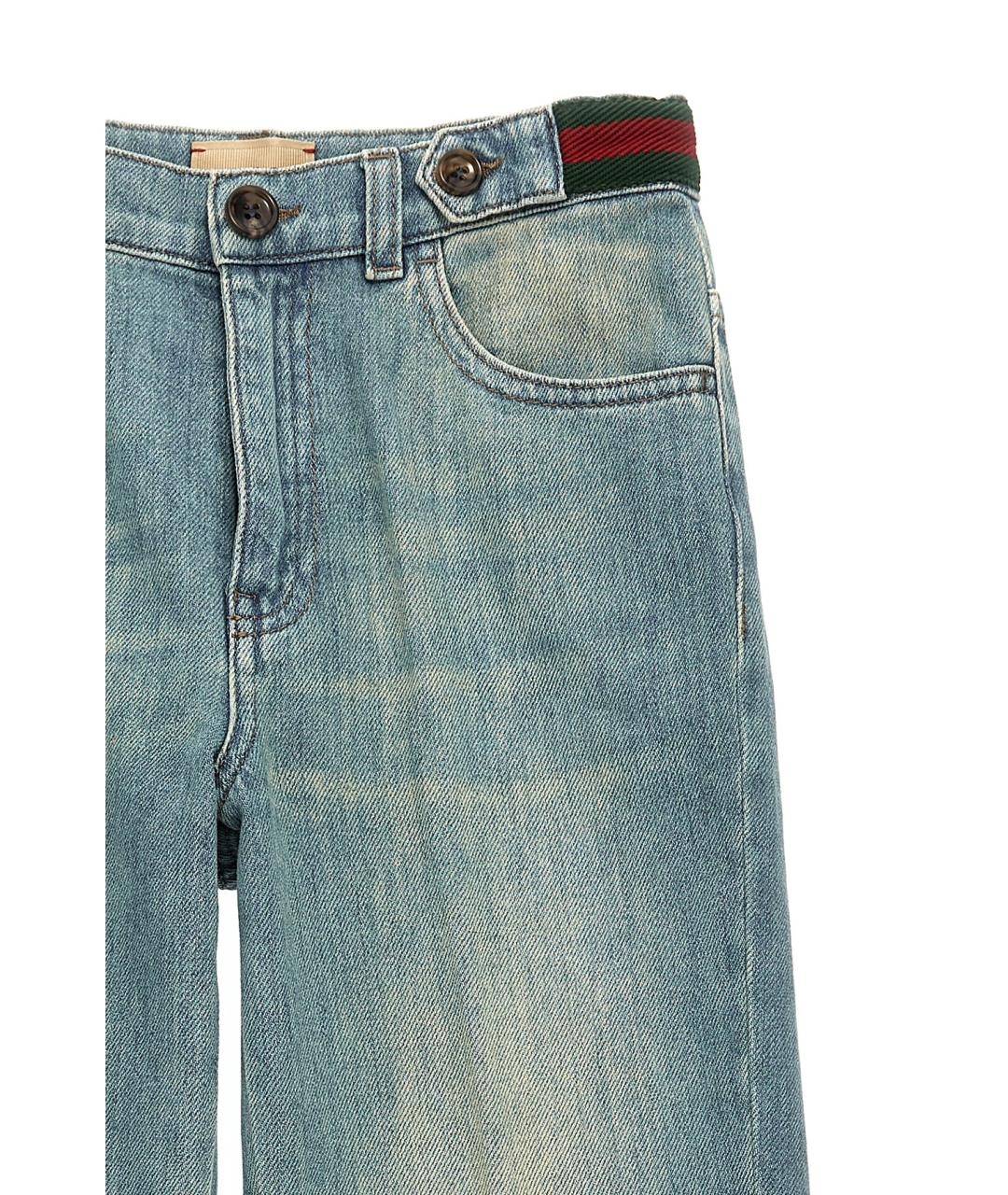 GUCCI Голубые детские джинсы, фото 3