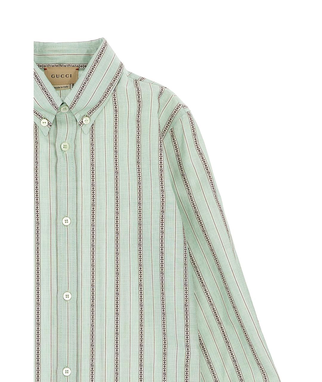 GUCCI Зеленая детская рубашка, фото 3