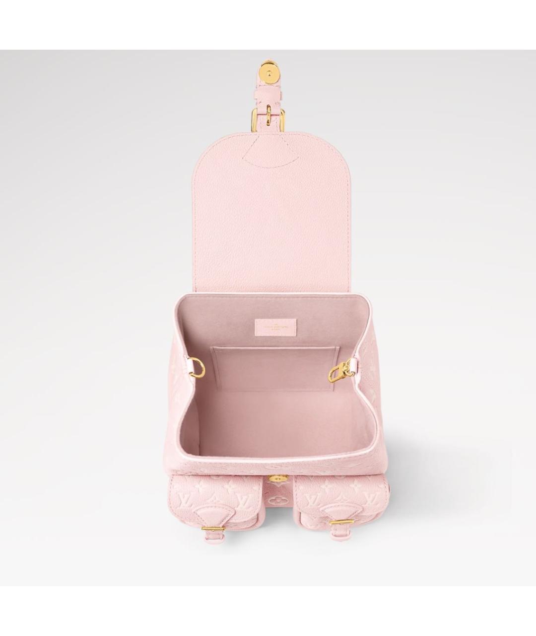 LOUIS VUITTON Розовый кожаный рюкзак, фото 2