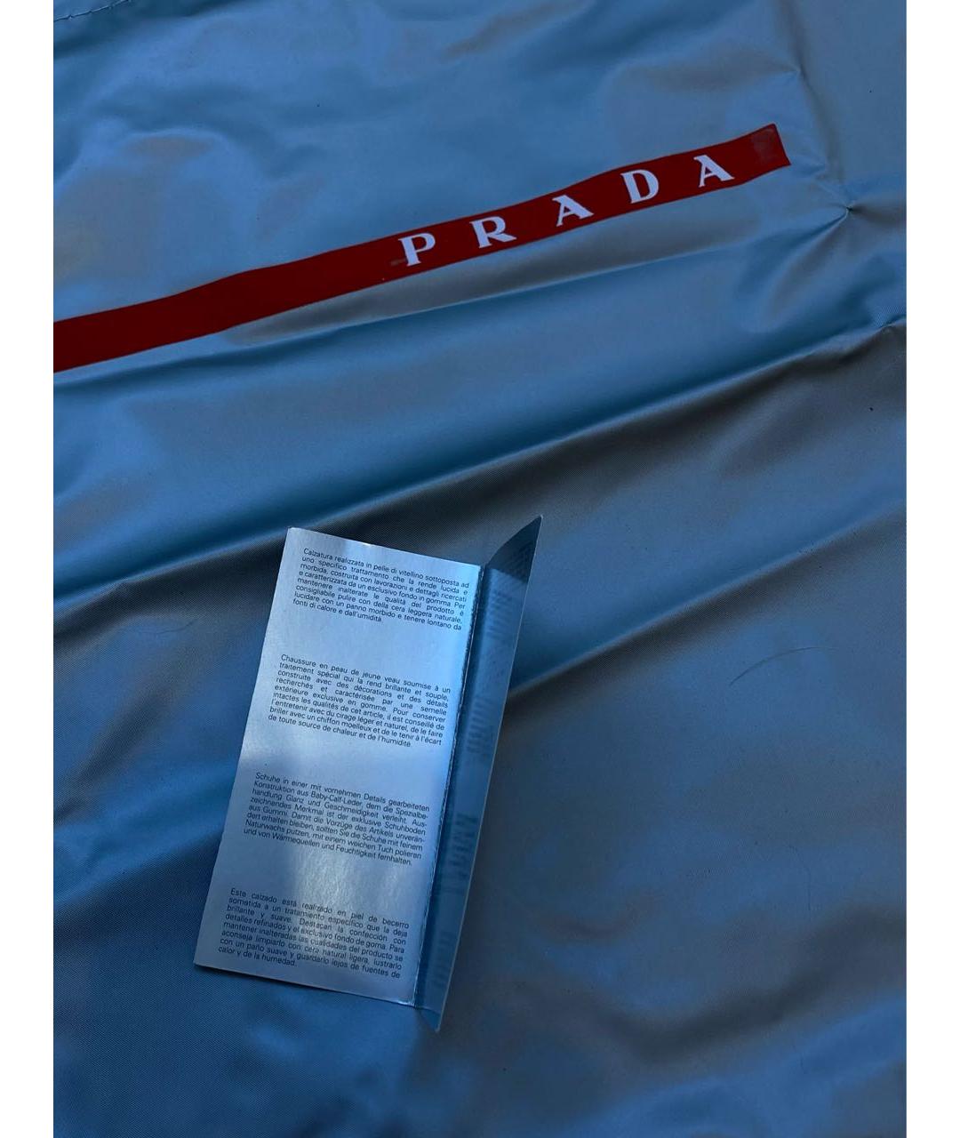 PRADA Черные кожаные низкие кроссовки / кеды, фото 4