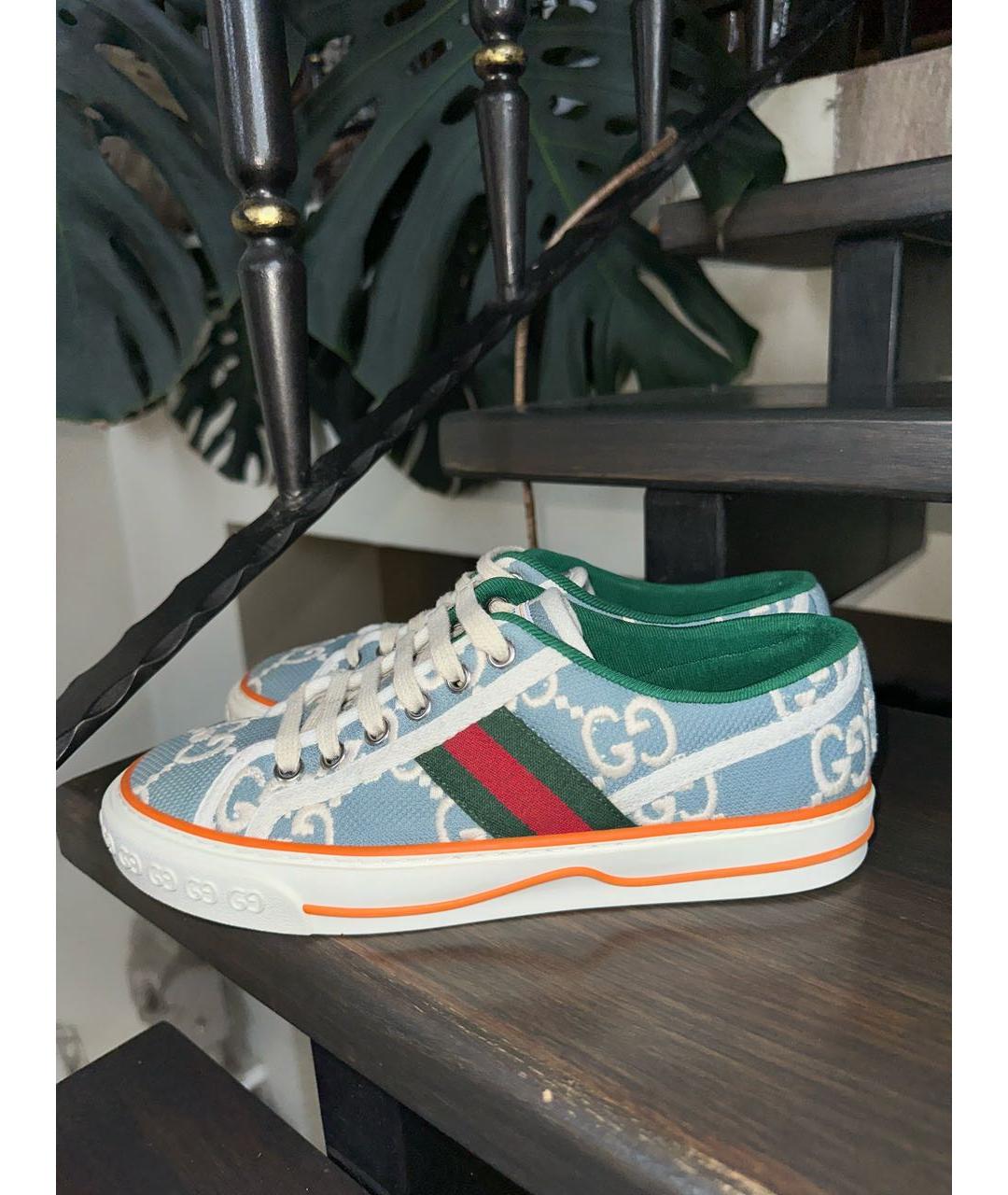 GUCCI Бежевые кеды, фото 9