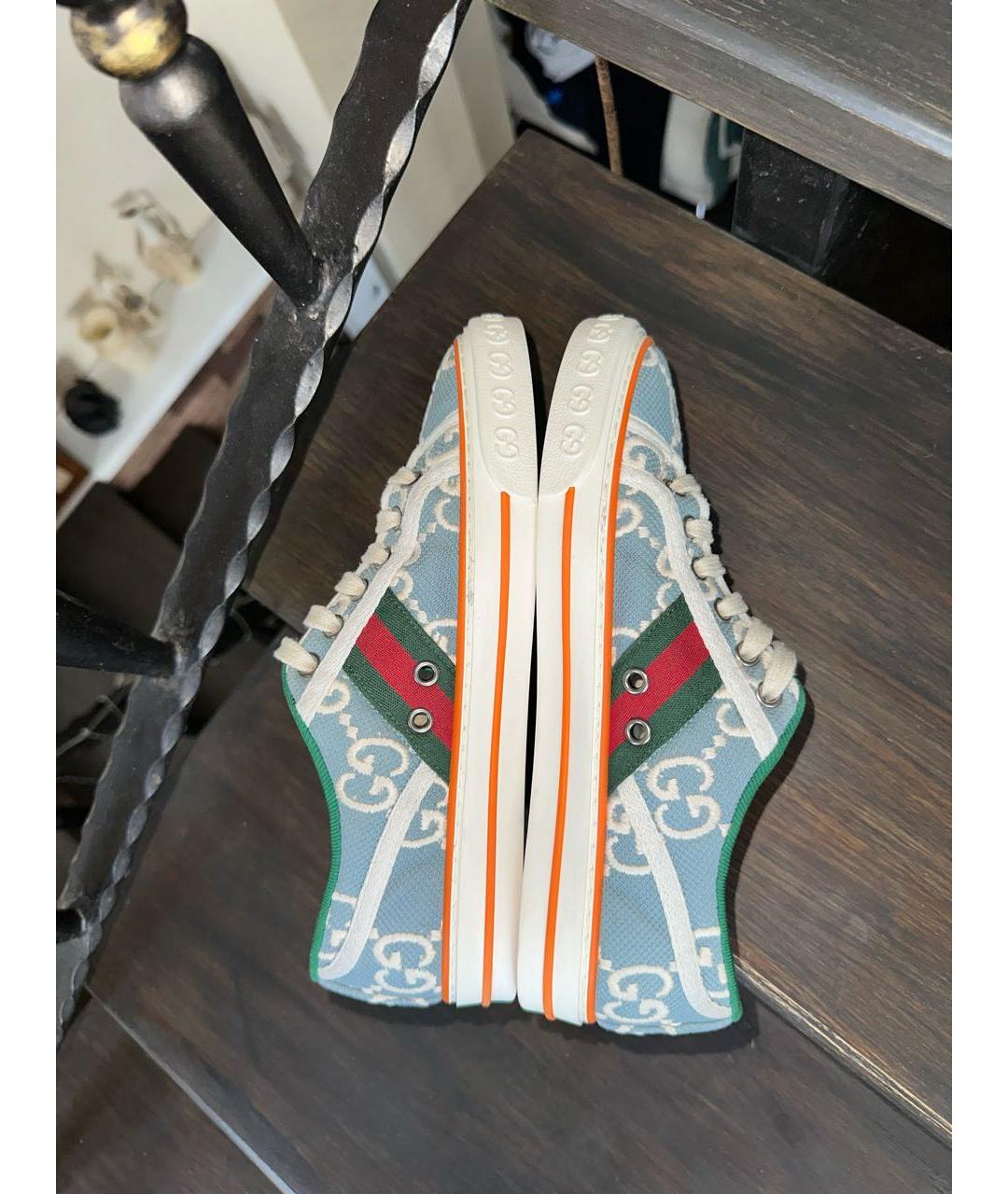 GUCCI Бежевые кеды, фото 5