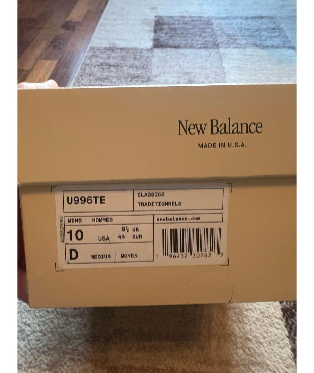 NEW BALANCE Серые кожаные низкие кроссовки / кеды, фото 5