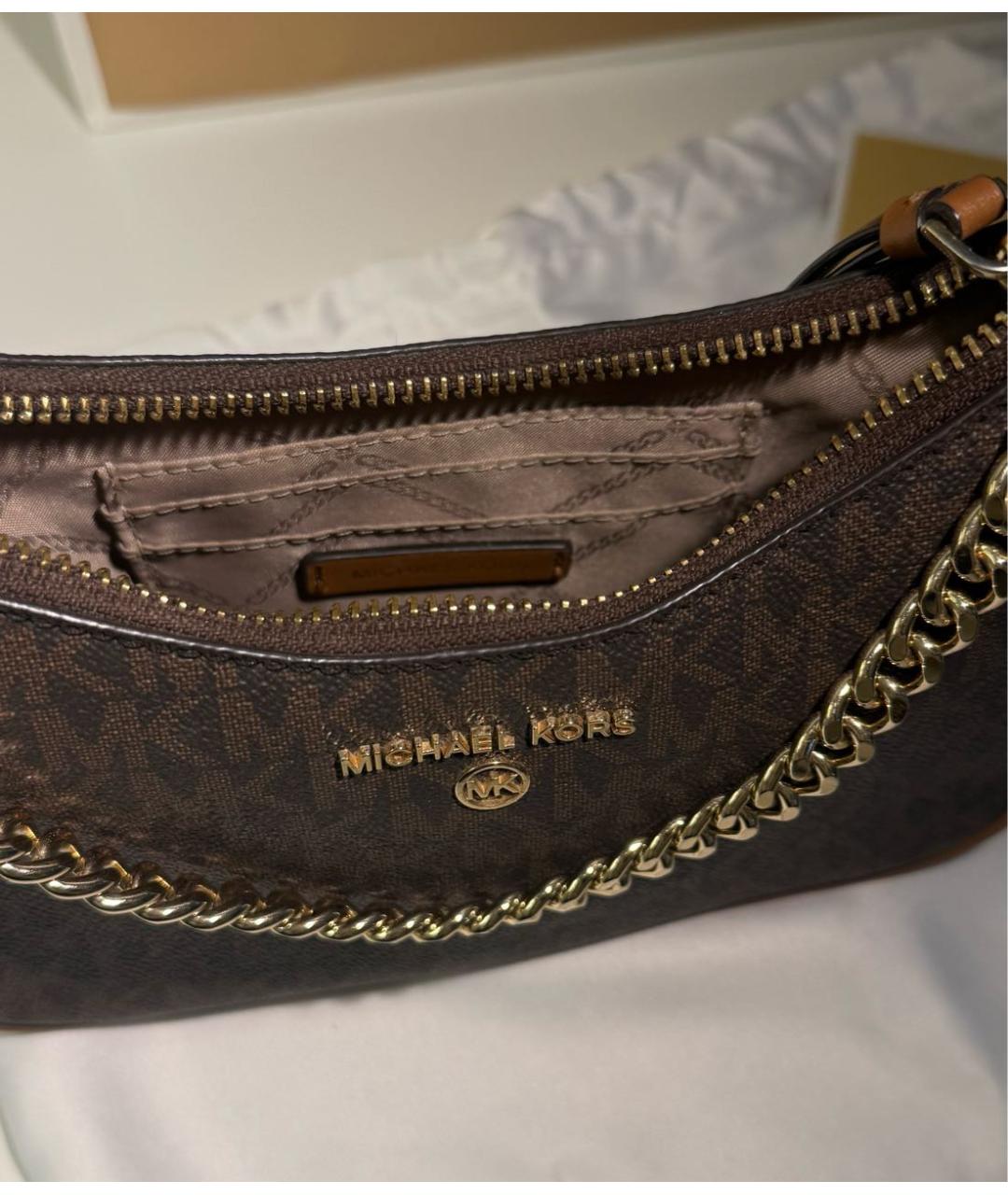 MICHAEL KORS Коричневая сумка через плечо, фото 8