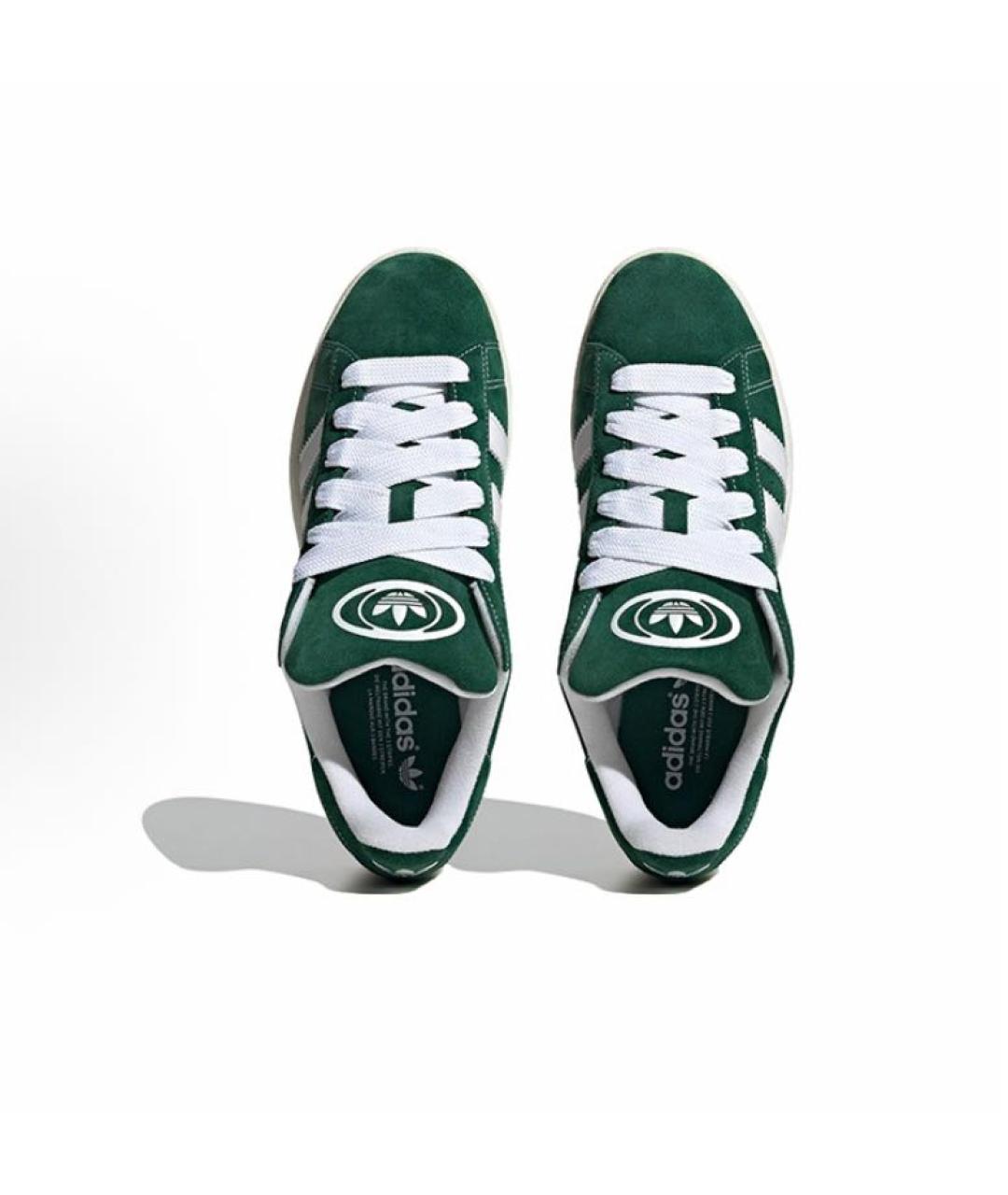 ADIDAS Зеленые замшевые низкие кроссовки / кеды, фото 4