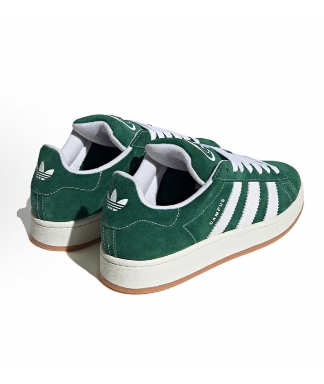 ADIDAS Зеленые замшевые низкие кроссовки / кеды, фото 3