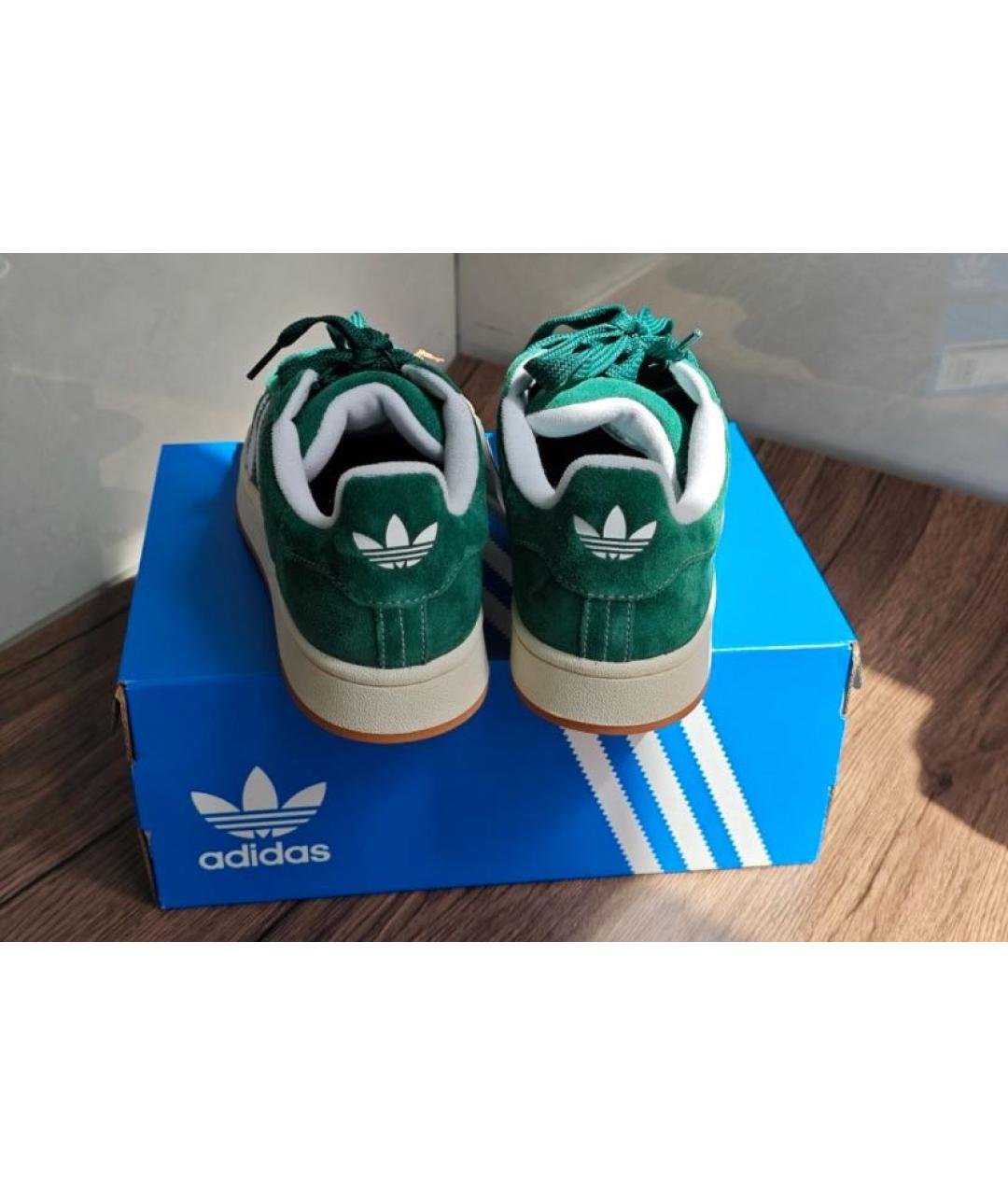 ADIDAS Зеленые замшевые низкие кроссовки / кеды, фото 7