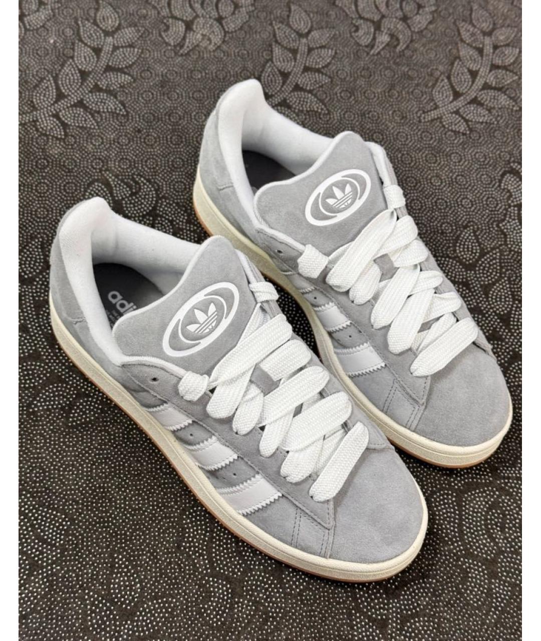 ADIDAS Серые замшевые низкие кроссовки / кеды, фото 5