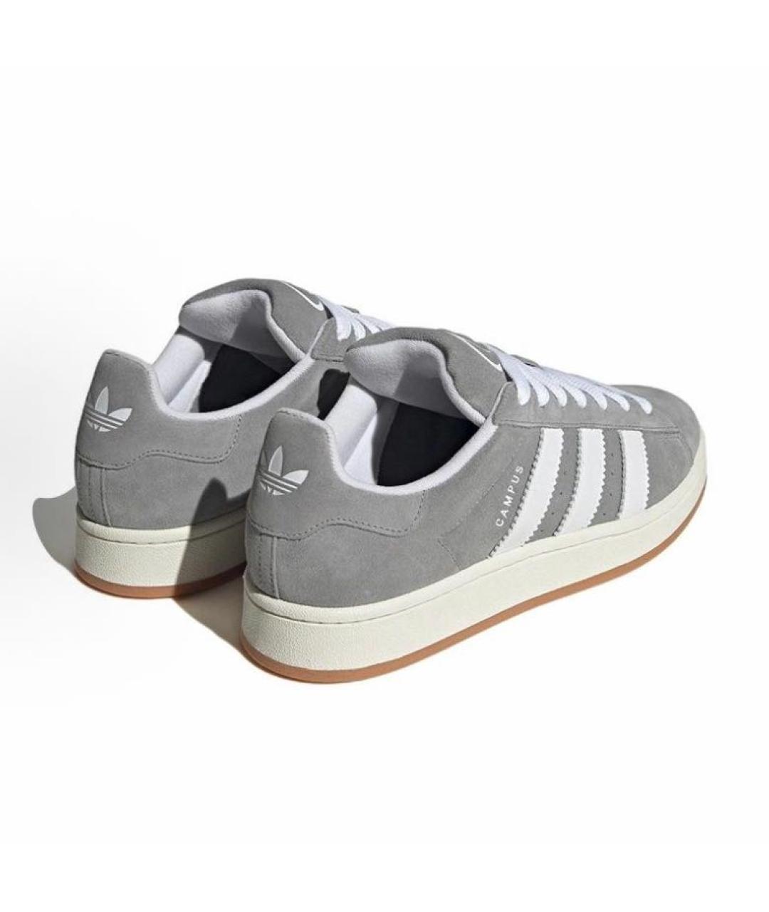 ADIDAS Серые замшевые низкие кроссовки / кеды, фото 4