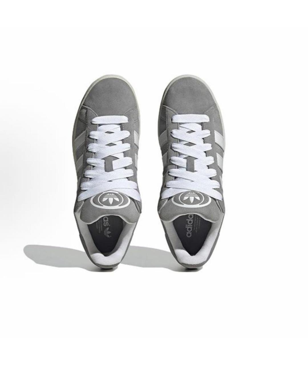 ADIDAS Серые замшевые низкие кроссовки / кеды, фото 3
