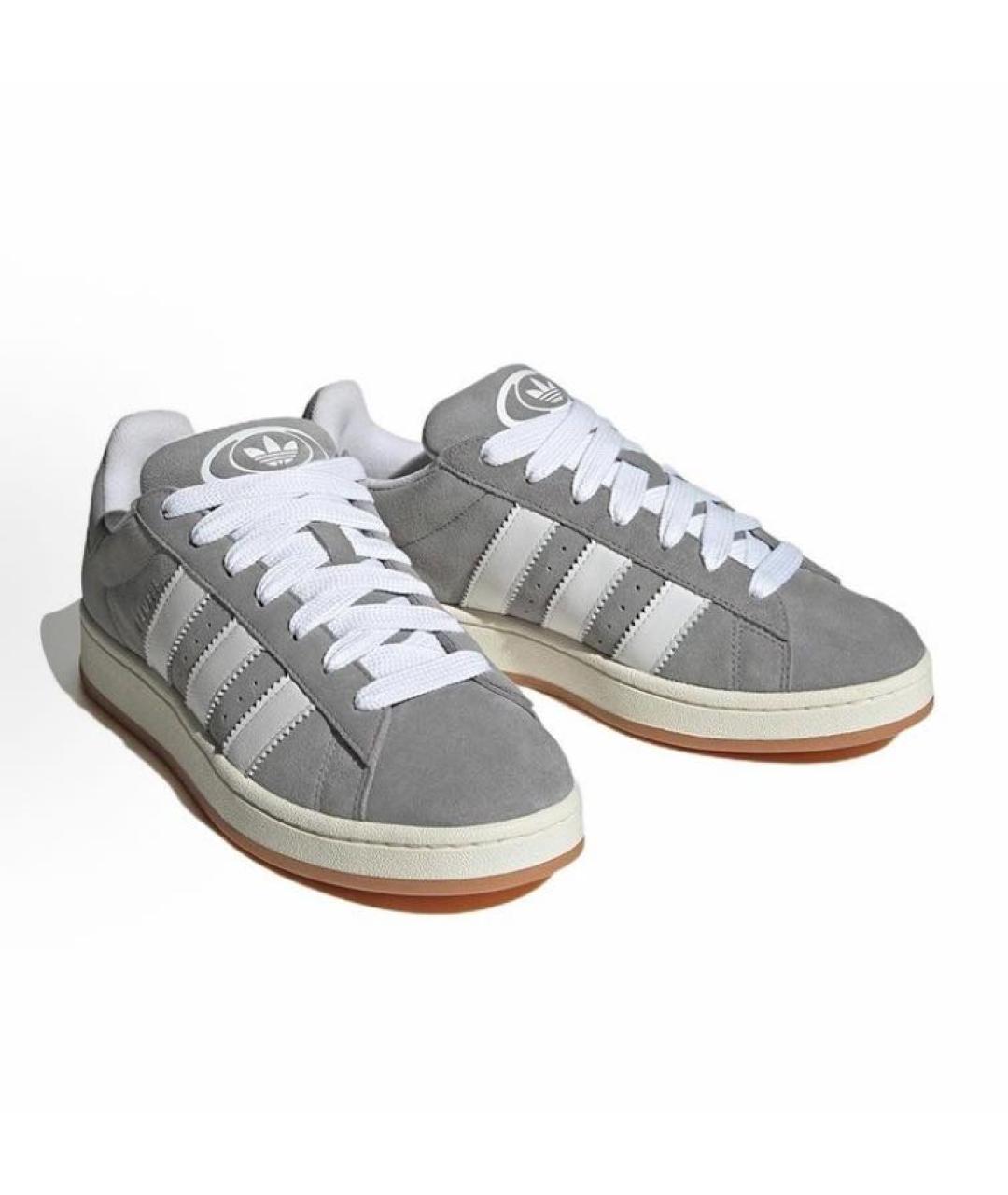 ADIDAS Серые замшевые низкие кроссовки / кеды, фото 2