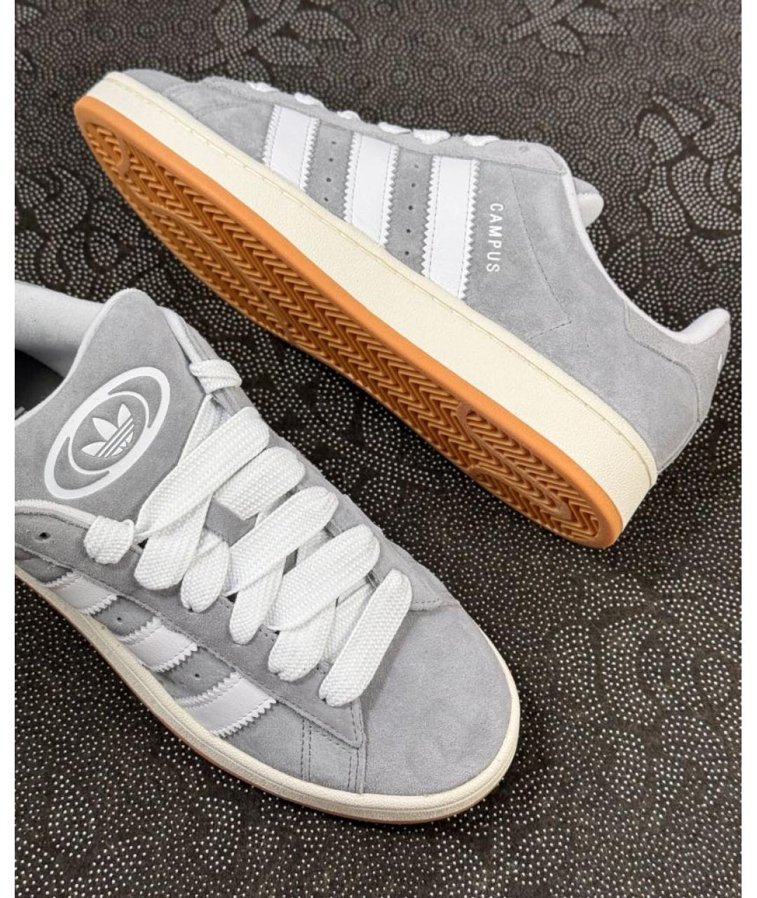ADIDAS Серые замшевые низкие кроссовки / кеды, фото 7
