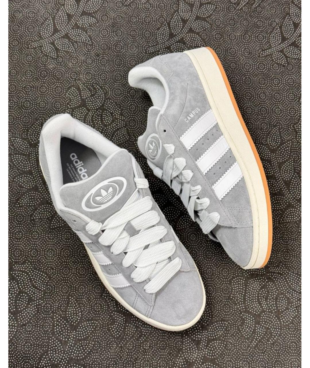 ADIDAS Серые замшевые низкие кроссовки / кеды, фото 6