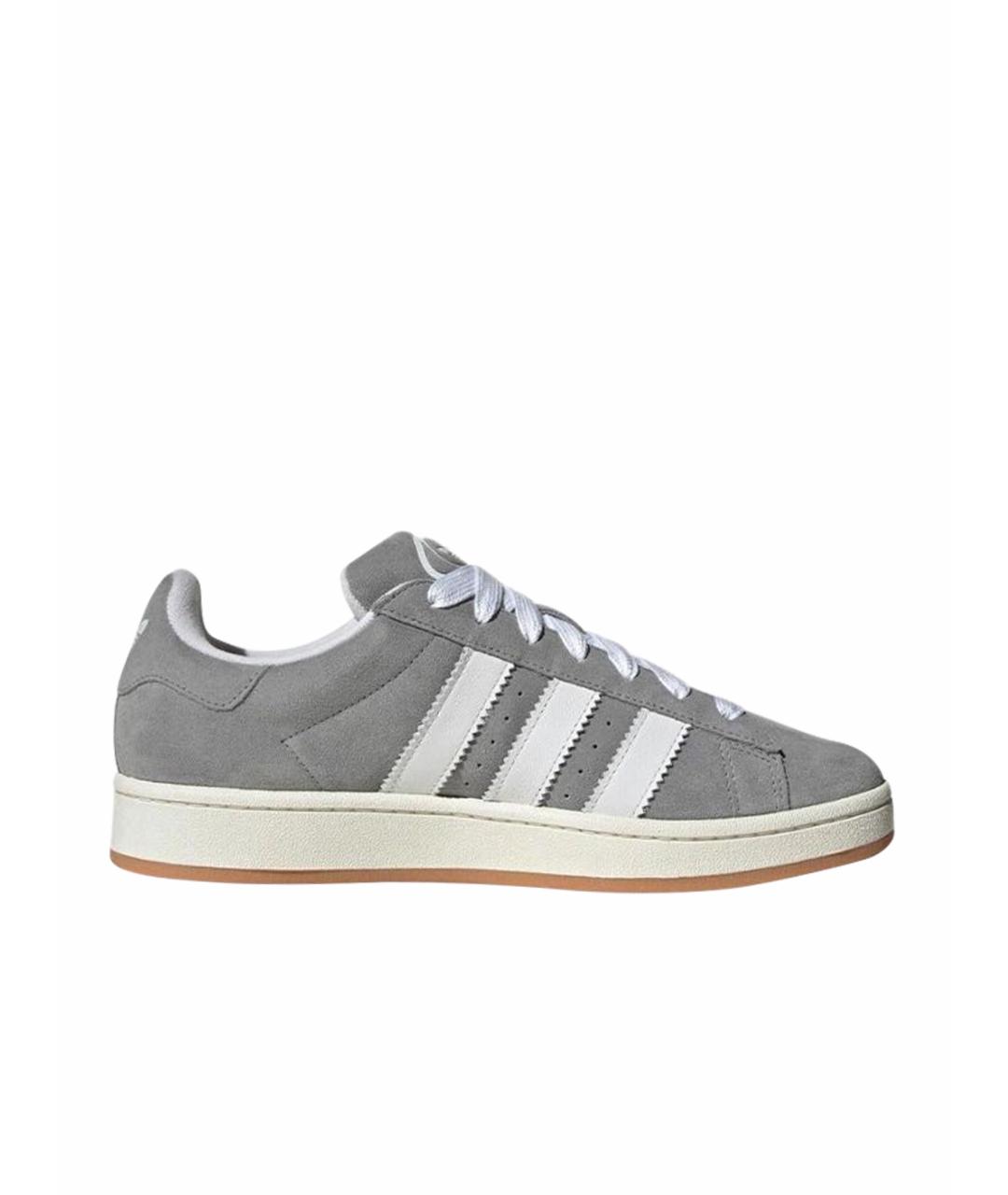 ADIDAS Серые замшевые низкие кроссовки / кеды, фото 1