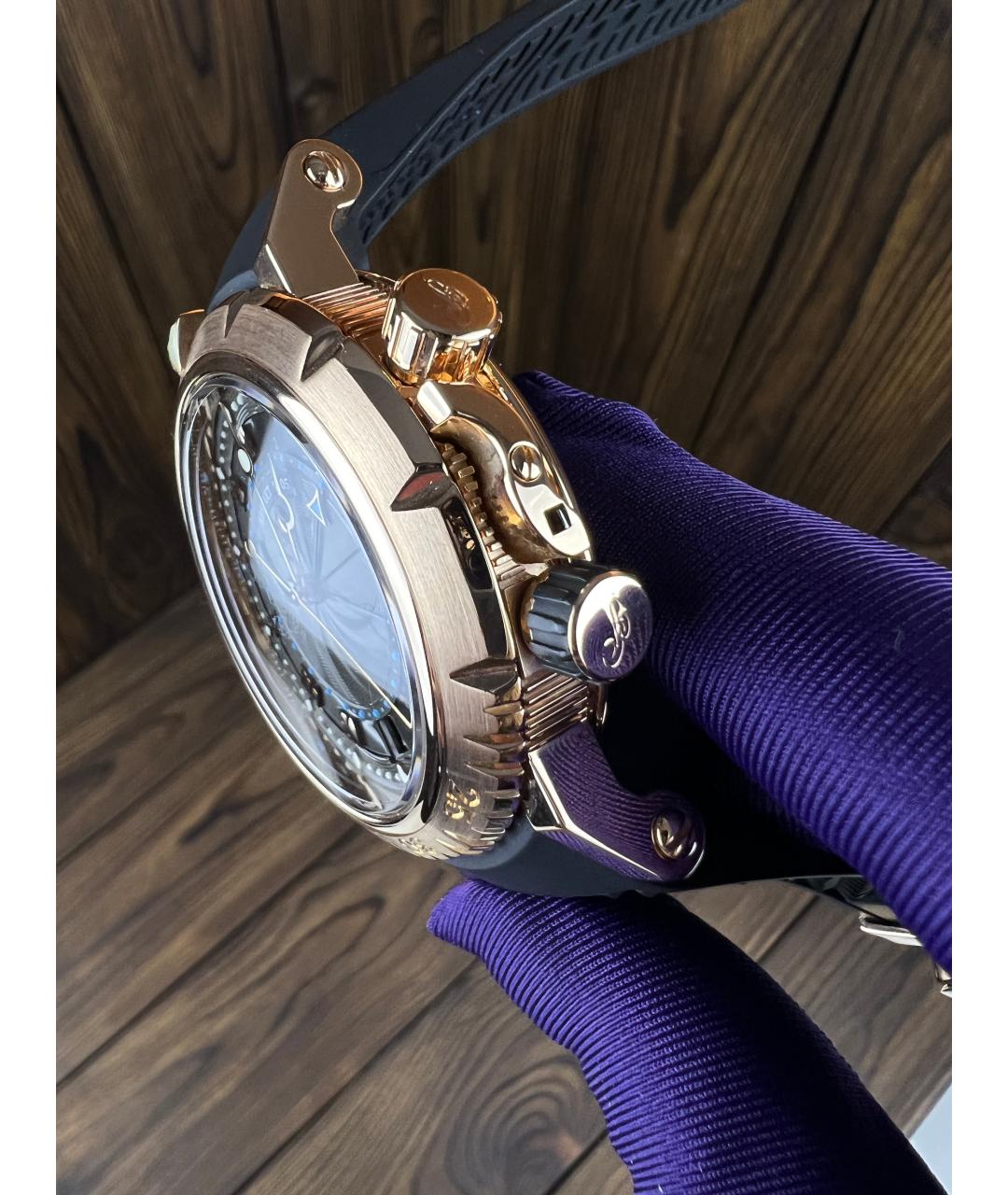 Breguet Черные часы из розового золота, фото 6