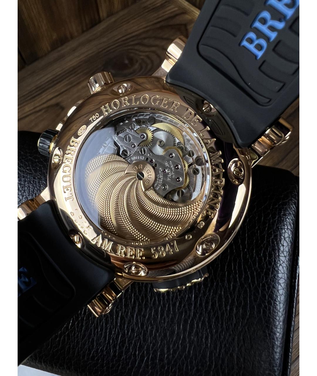 Breguet Черные часы из розового золота, фото 4