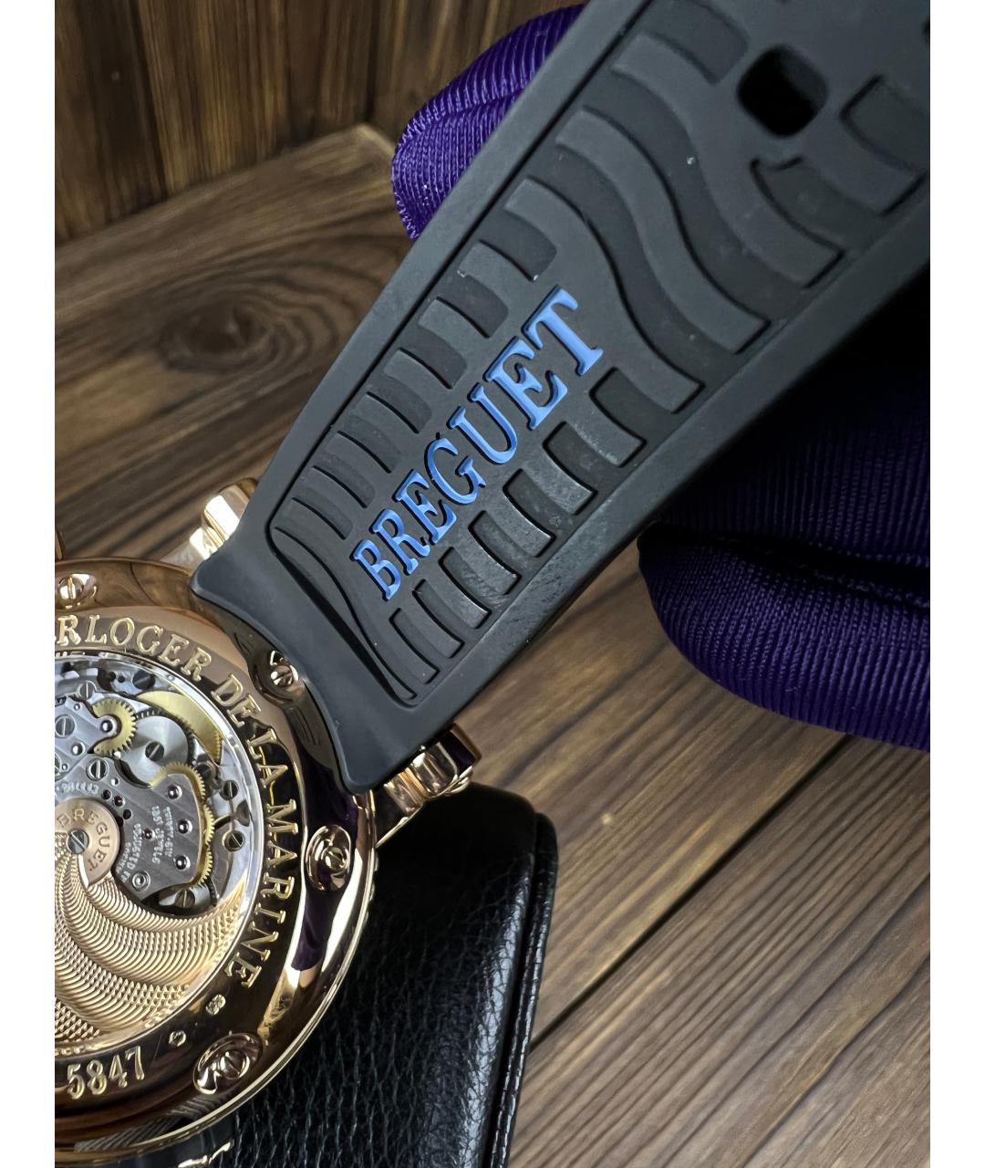 Breguet Черные часы из розового золота, фото 5