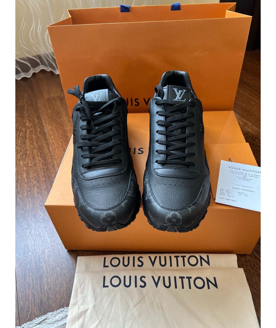 LOUIS VUITTON Черные кожаные низкие кроссовки / кеды, фото 2