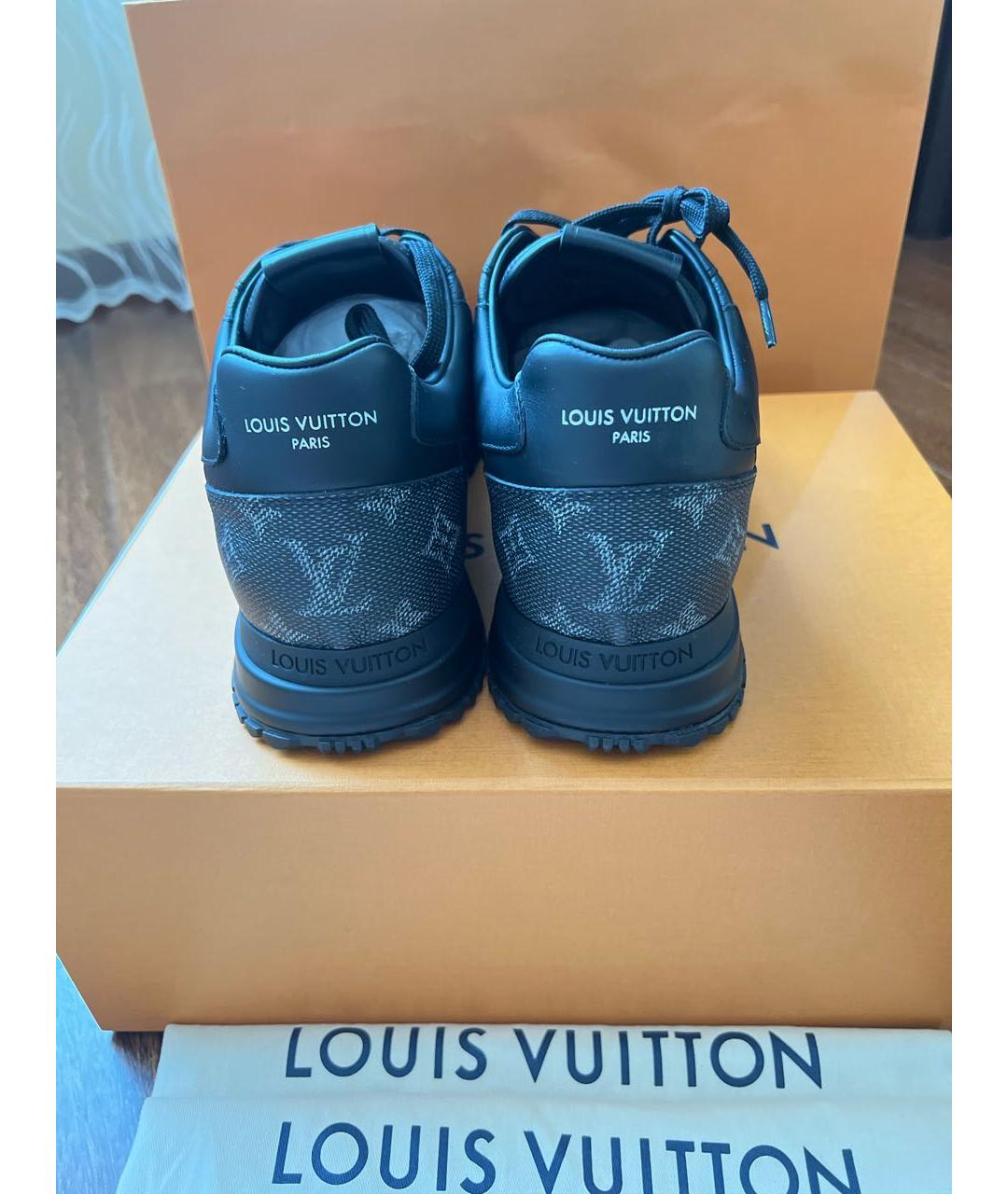 LOUIS VUITTON Черные кожаные низкие кроссовки / кеды, фото 3