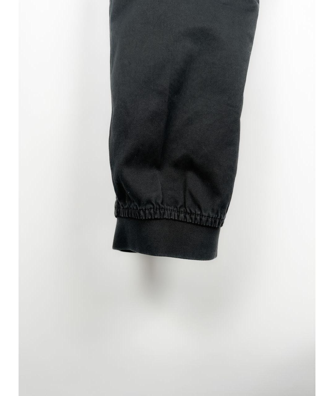 STONE ISLAND Черные хлопковые повседневные брюки, фото 5