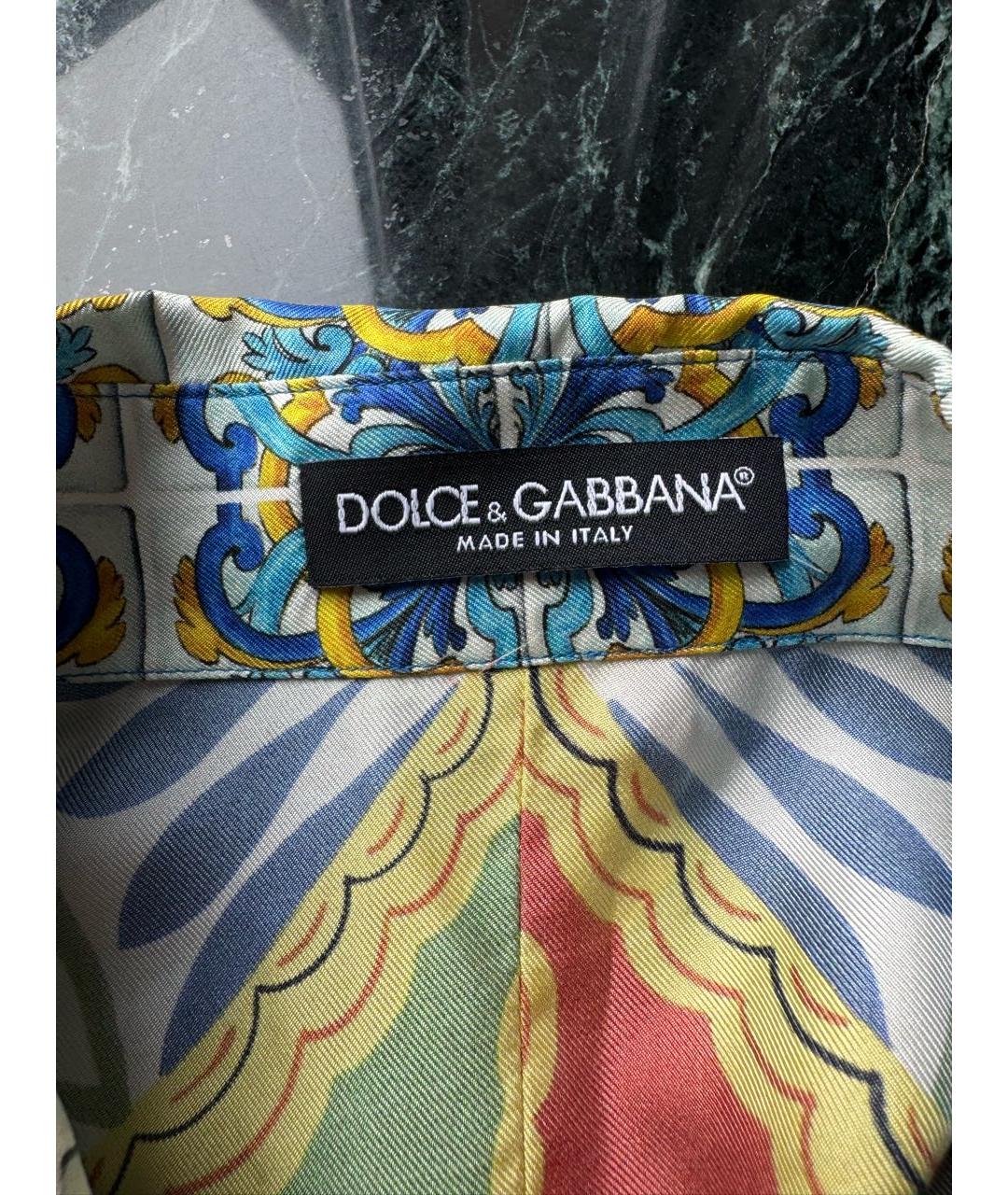 DOLCE&GABBANA Мульти шелковая рубашка, фото 4