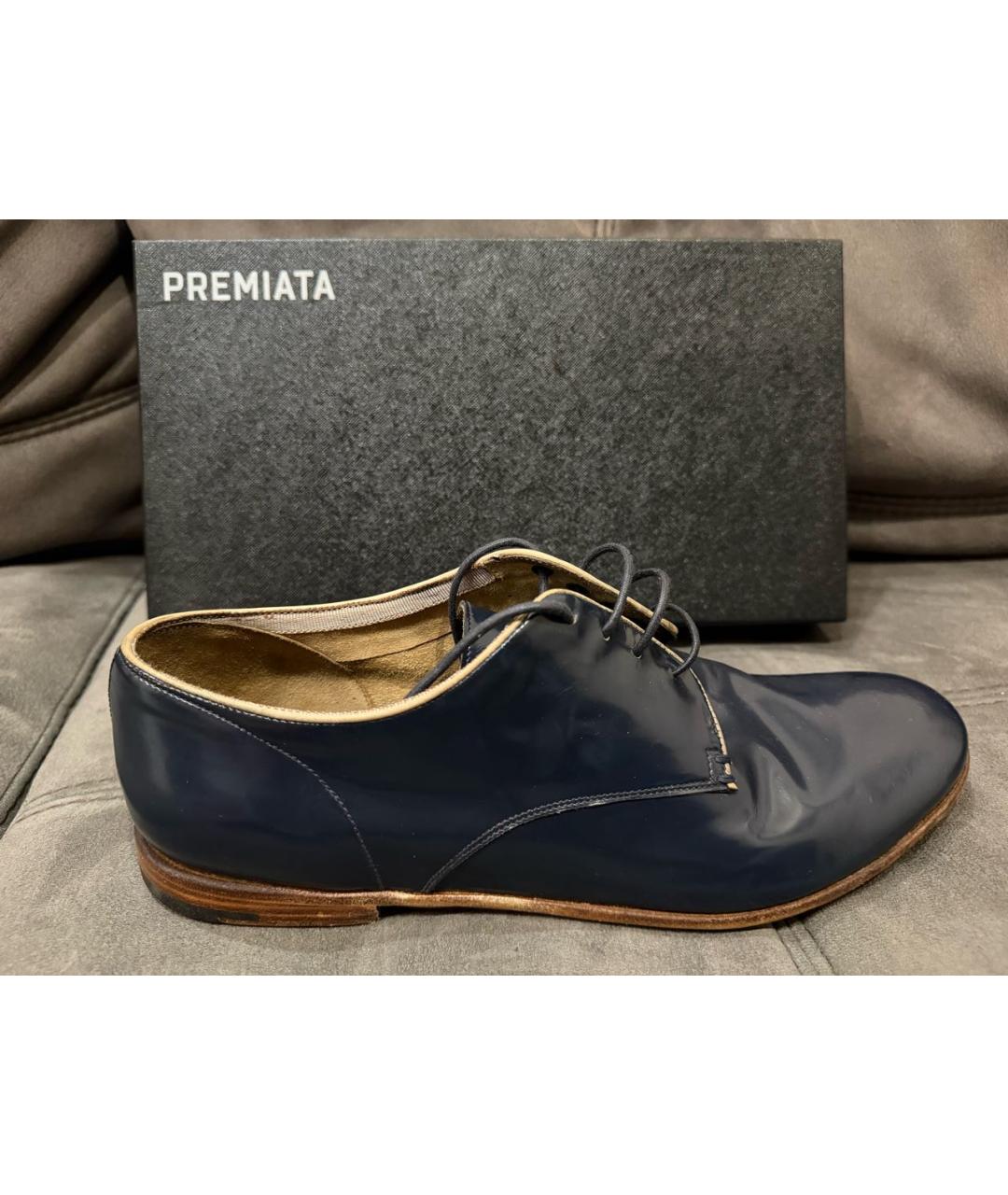 PREMIATA Темно-синие туфли из лакированной кожи, фото 9