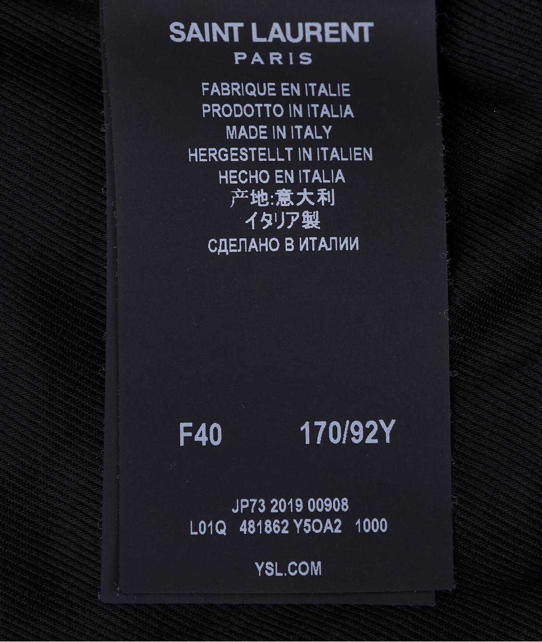 SAINT LAURENT Черная кожаная куртка, фото 3