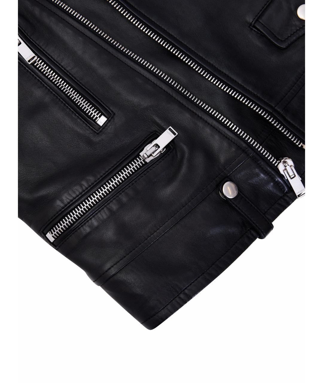 SAINT LAURENT Черная кожаная куртка, фото 8
