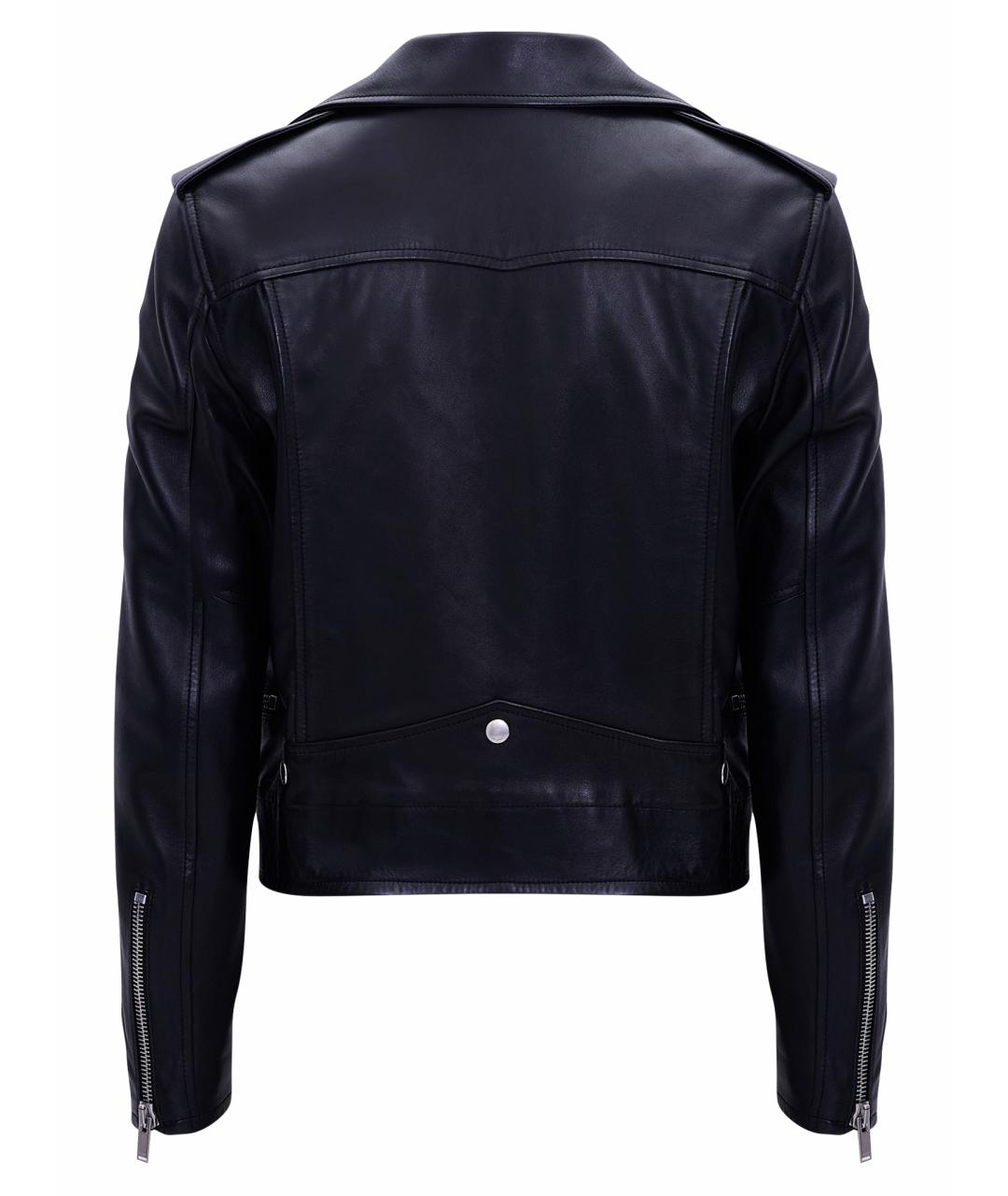 SAINT LAURENT Черная кожаная куртка, фото 2