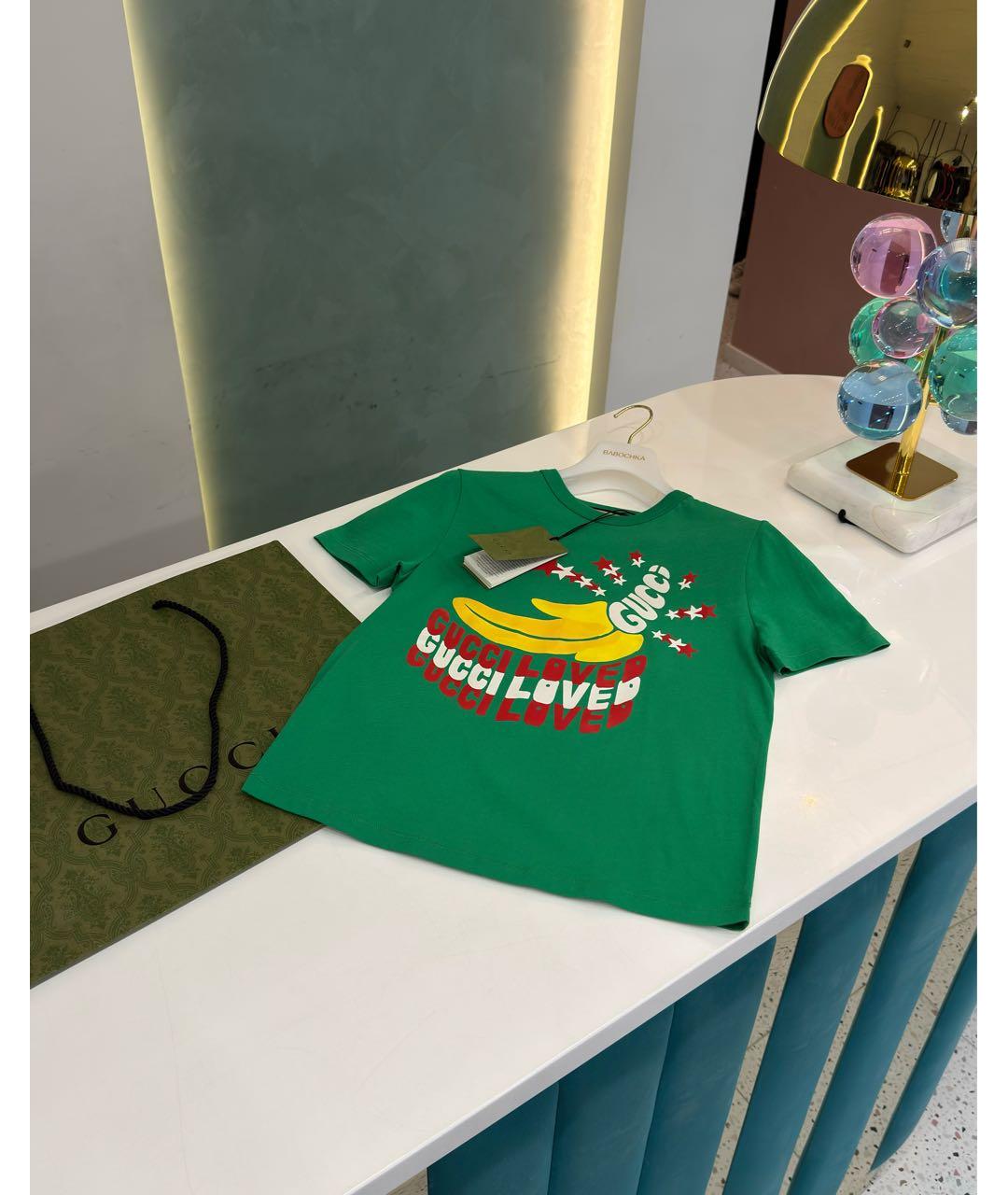 GUCCI Зеленая футболка, фото 7