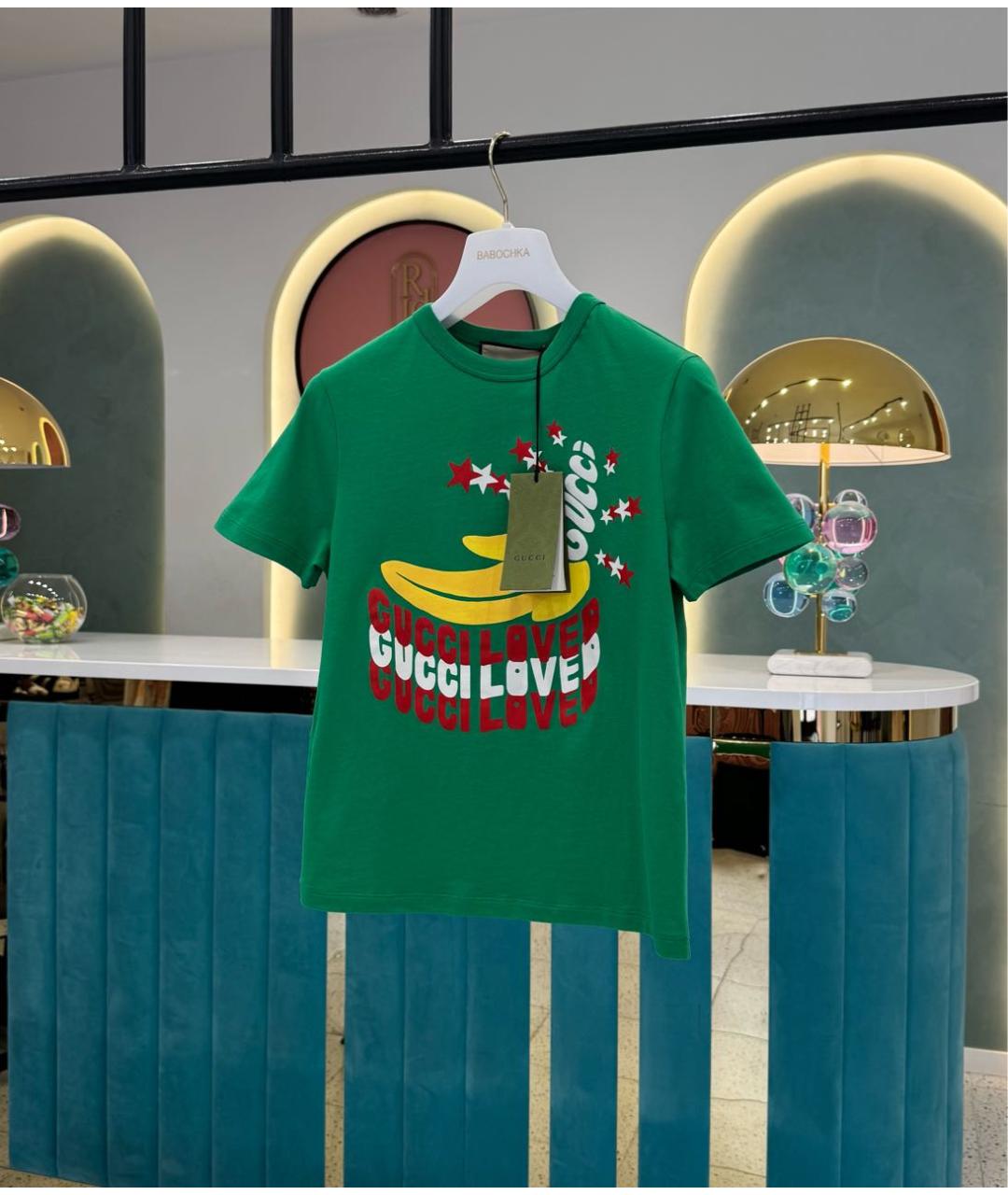 GUCCI Зеленая футболка, фото 6