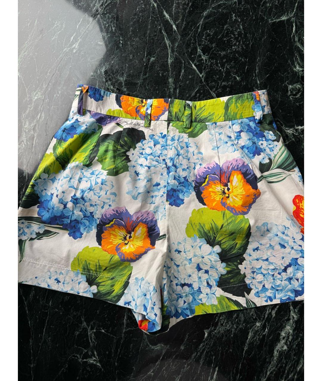 DOLCE&GABBANA Мульти хлопковые шорты, фото 3