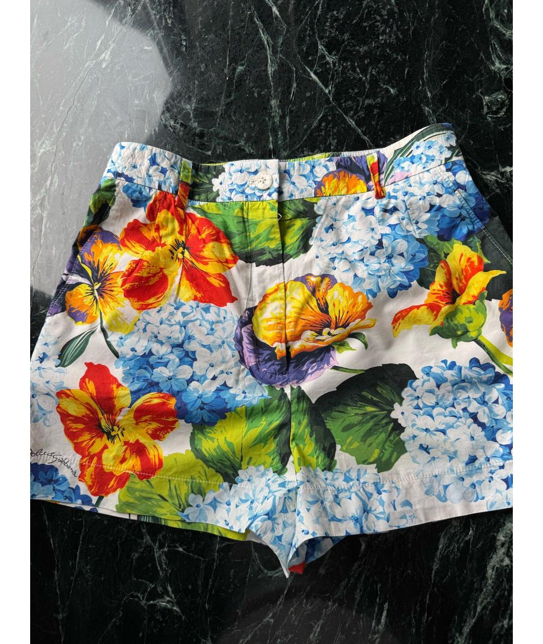 DOLCE&GABBANA Мульти хлопковые шорты, фото 2