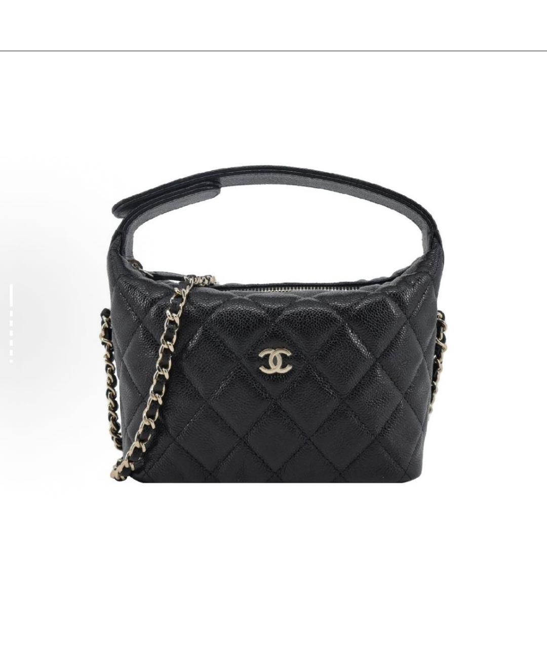CHANEL Черная кожаная сумка через плечо, фото 4