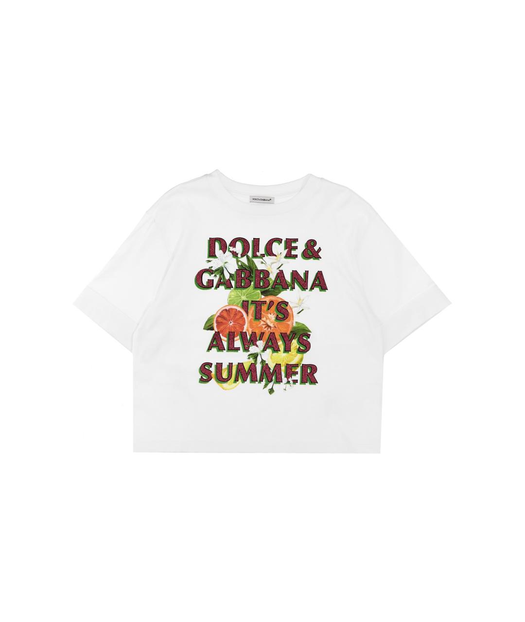 DOLCE&GABBANA Белый детская футболка / топ, фото 1