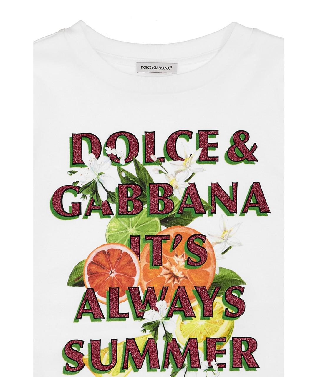 DOLCE&GABBANA Белый детская футболка / топ, фото 3