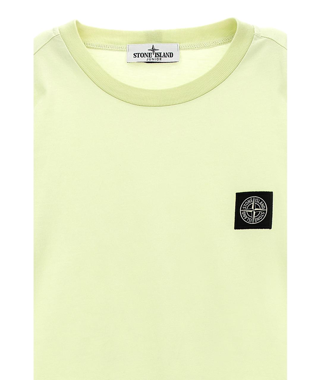 STONE ISLAND Зеленая детская футболка, фото 3