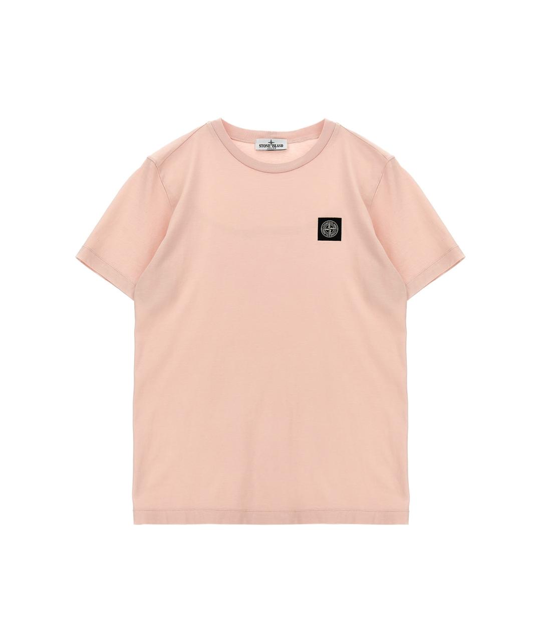 STONE ISLAND Розовая детская футболка, фото 1