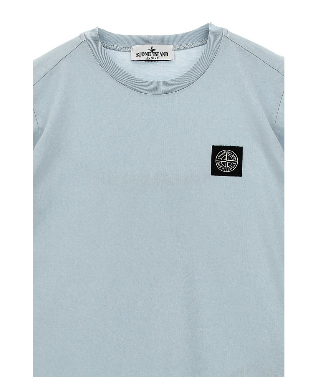 STONE ISLAND Голубая детская футболка, фото 3