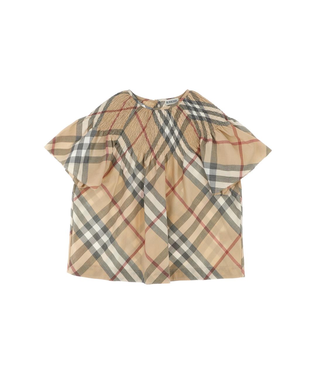 BURBERRY Бежевый детская футболка / топ, фото 1