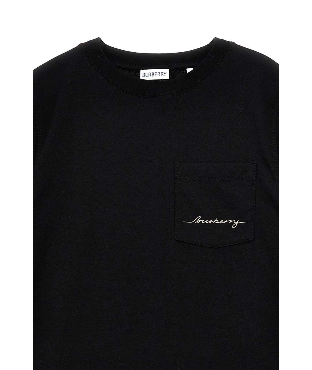 BURBERRY Черная детская футболка, фото 3