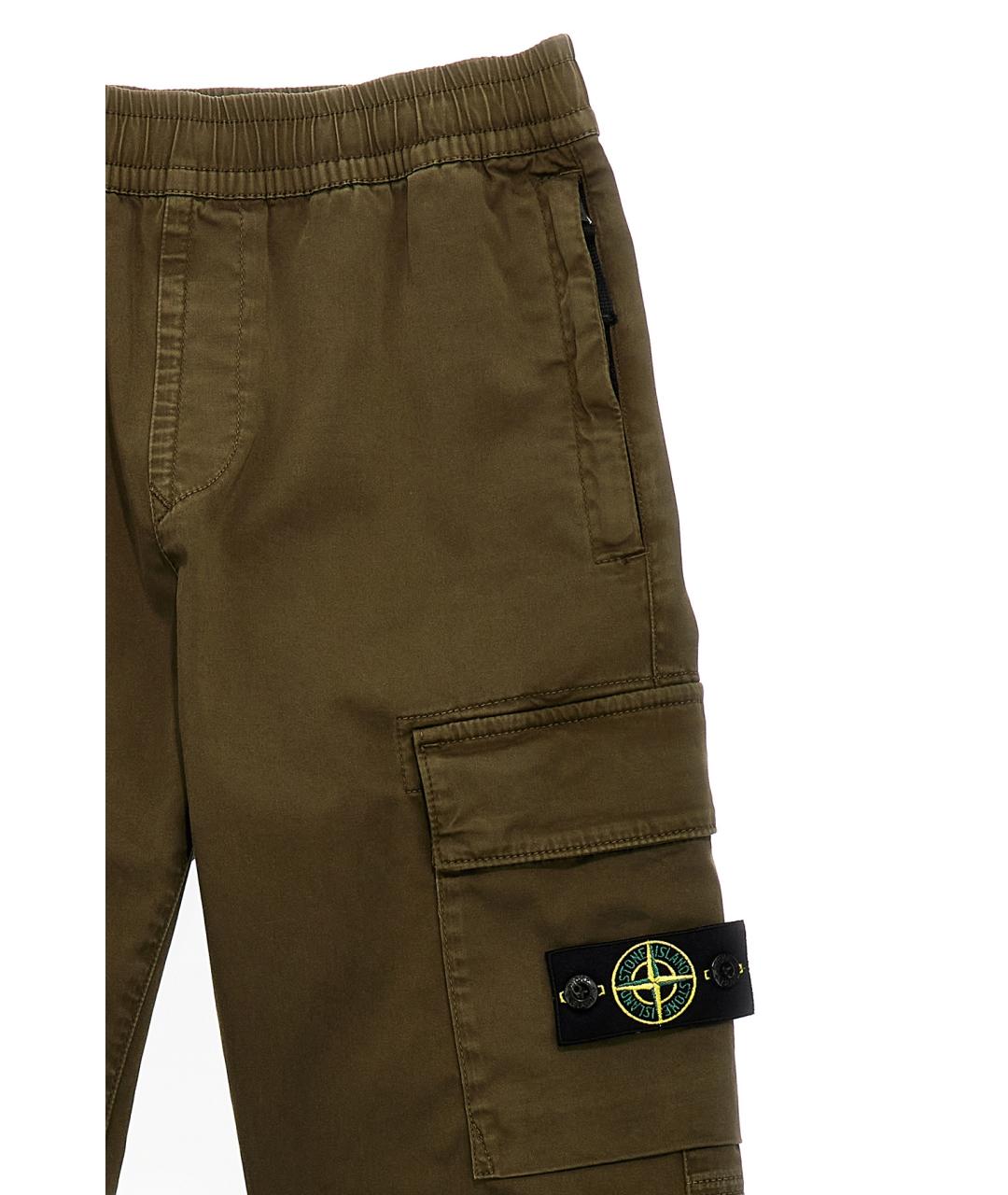 STONE ISLAND Зеленые брюки и шорты, фото 3
